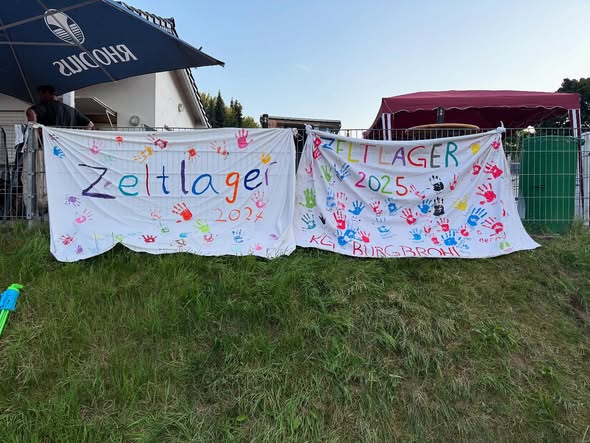 Die KG beim Zeltlager bei der KG Burgbrohl.